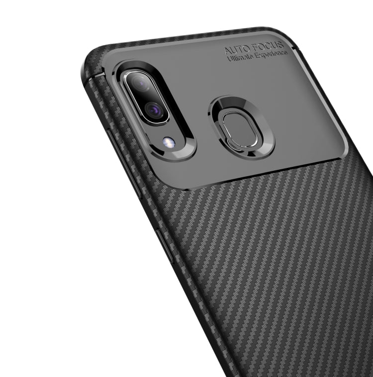 Carbon Fiber Texture Shockproof TPU Case for Galaxy A40