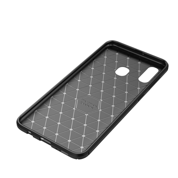 Carbon Fiber Texture Shockproof TPU Case for Galaxy A40