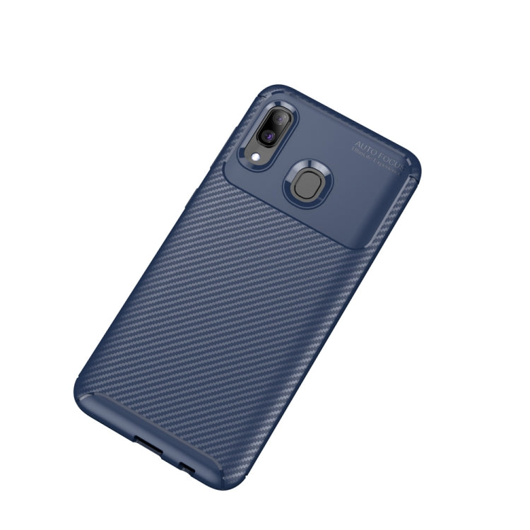 Carbon Fiber Texture Shockproof TPU Case for Galaxy A40