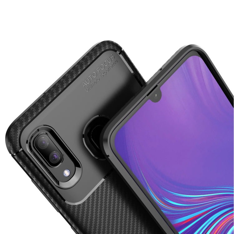 Carbon Fiber Texture Shockproof TPU Case for Galaxy A40