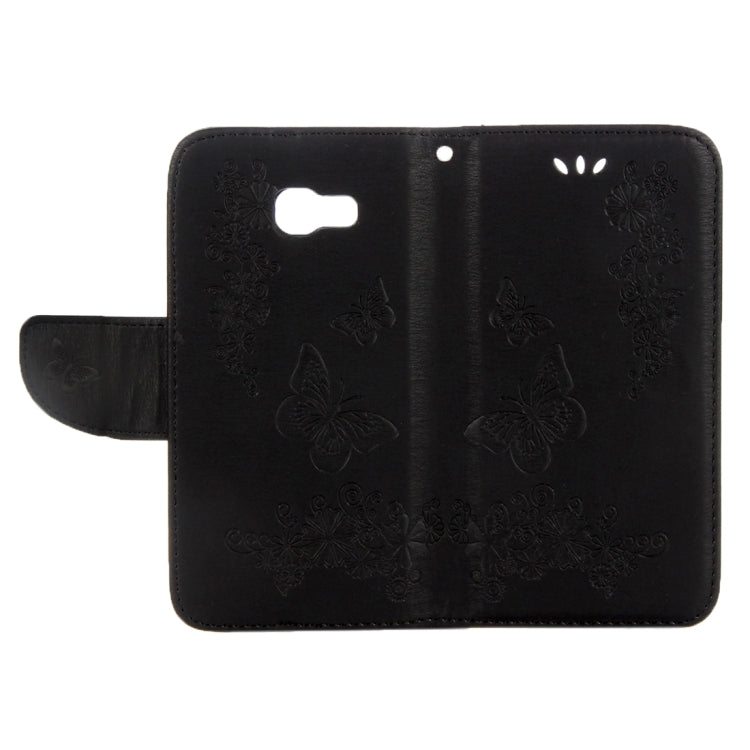 For Galaxy A3 (2017) / A320 Butterflies Embossing Horizontal Flip Leather Case with Holder & Card Slots & Wallet & Lanyard