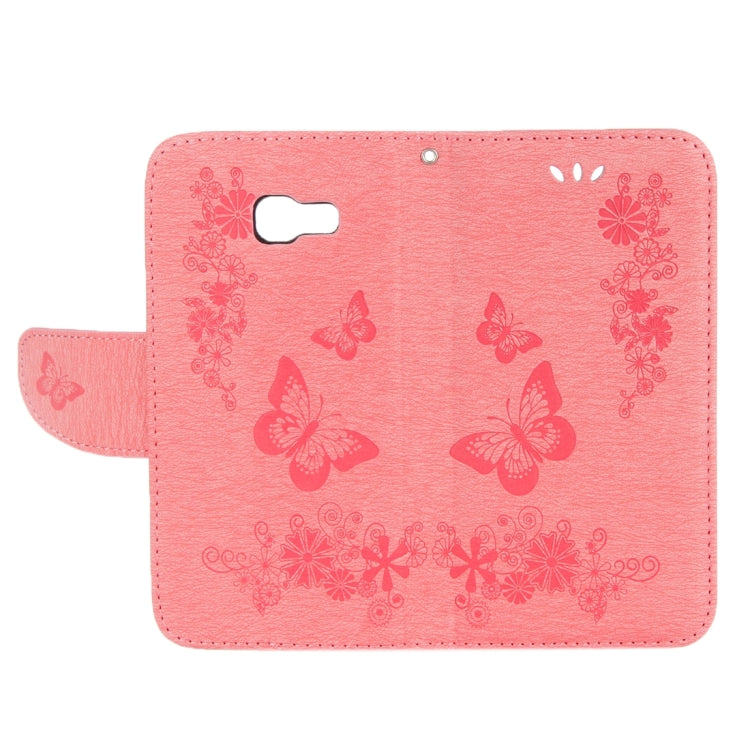 For Galaxy A3 (2017) / A320 Butterflies Embossing Horizontal Flip Leather Case with Holder & Card Slots & Wallet & Lanyard