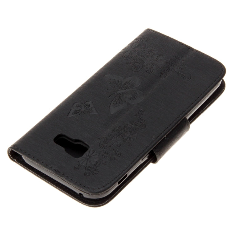 For Galaxy A5 (2017) / A520 Butterflies Embossing Horizontal Flip Leather Case with Holder & Card Slots & Wallet & Lanyard