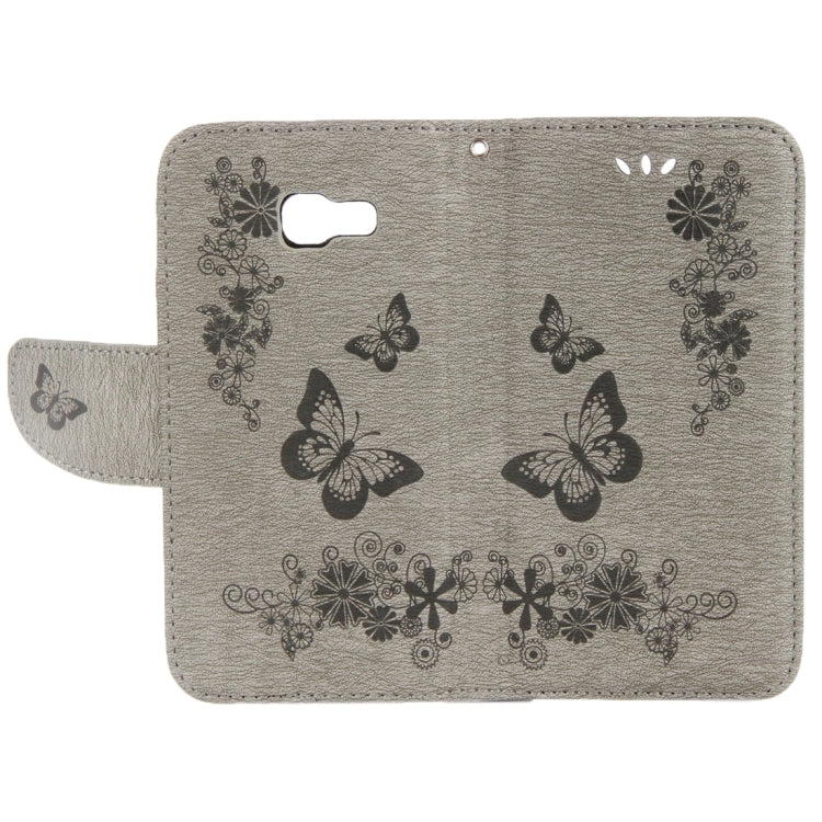 For Galaxy A5 (2017) / A520 Butterflies Embossing Horizontal Flip Leather Case with Holder & Card Slots & Wallet & Lanyard