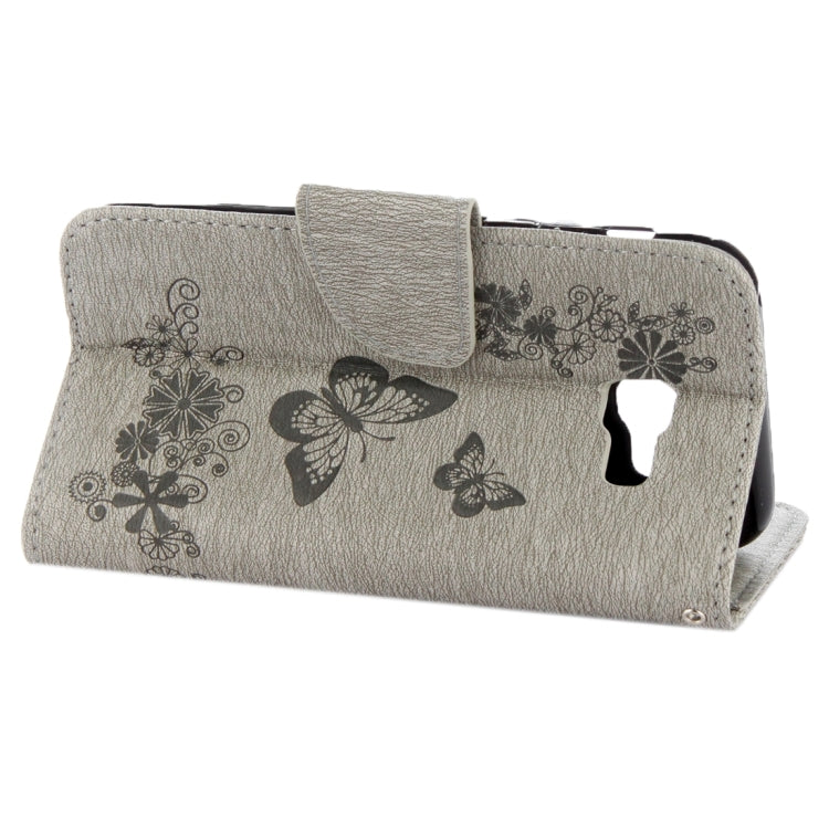 For Galaxy A5 (2017) / A520 Butterflies Embossing Horizontal Flip Leather Case with Holder & Card Slots & Wallet & Lanyard