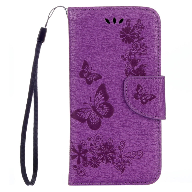 For Galaxy A5 (2017) / A520 Butterflies Embossing Horizontal Flip Leather Case with Holder & Card Slots & Wallet & Lanyard