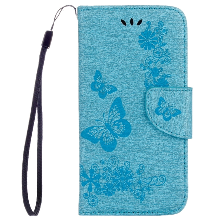 For Galaxy A7 (2017) / A720 Butterflies Embossing Horizontal Flip Leather Case with Holder & Card Slots & Wallet & Lanyard