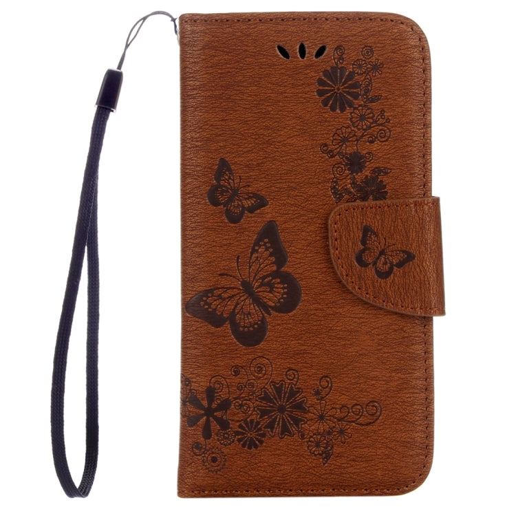 For Galaxy A7 (2017) / A720 Butterflies Embossing Horizontal Flip Leather Case with Holder & Card Slots & Wallet & Lanyard