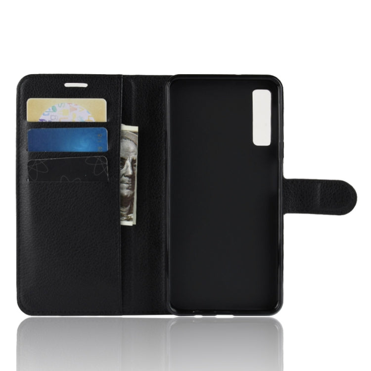 For Galaxy A7 (2018) / A750 Litchi Texture Horizontal Flip Leather Case with Holder & Card Slots & Wallet