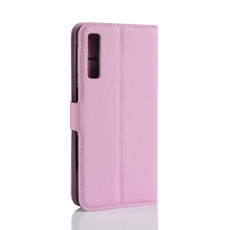 For Galaxy A7 (2018) / A750 Litchi Texture Horizontal Flip Leather Case with Holder & Card Slots & Wallet