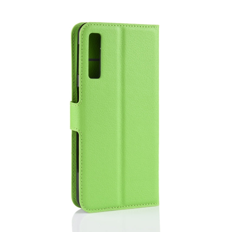 For Galaxy A7 (2018) / A750 Litchi Texture Horizontal Flip Leather Case with Holder & Card Slots & Wallet