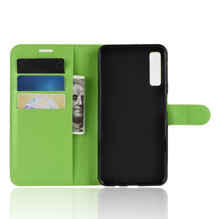 For Galaxy A7 (2018) / A750 Litchi Texture Horizontal Flip Leather Case with Holder & Card Slots & Wallet