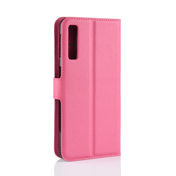 For Galaxy A7 (2018) / A750 Litchi Texture Horizontal Flip Leather Case with Holder & Card Slots & Wallet