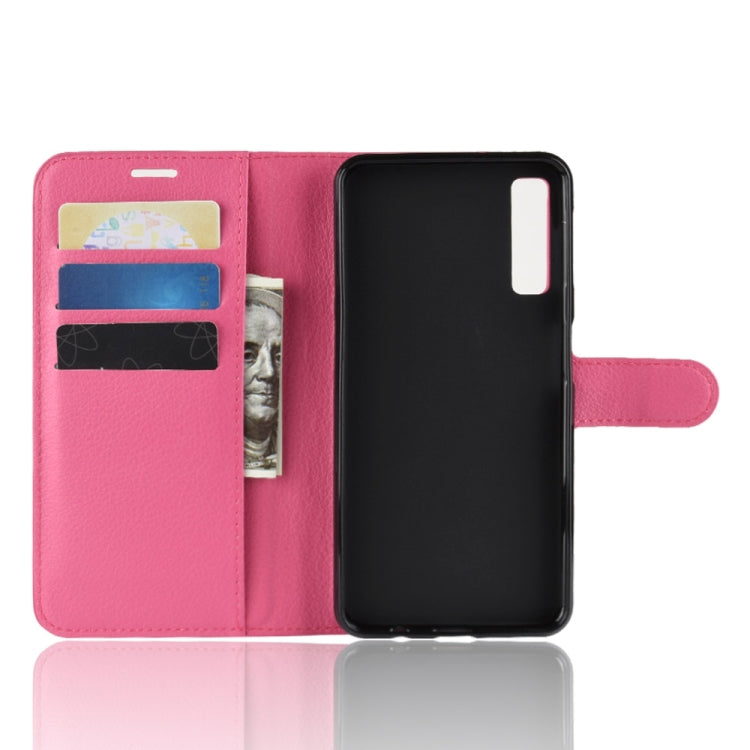 For Galaxy A7 (2018) / A750 Litchi Texture Horizontal Flip Leather Case with Holder & Card Slots & Wallet