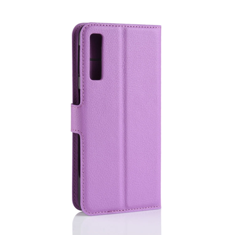 For Galaxy A7 (2018) / A750 Litchi Texture Horizontal Flip Leather Case with Holder & Card Slots & Wallet