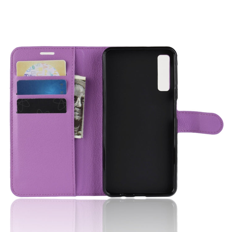 For Galaxy A7 (2018) / A750 Litchi Texture Horizontal Flip Leather Case with Holder & Card Slots & Wallet
