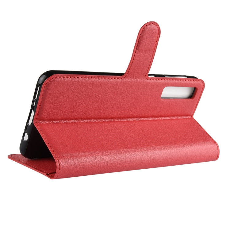 For Galaxy A7 (2018) / A750 Litchi Texture Horizontal Flip Leather Case with Holder & Card Slots & Wallet