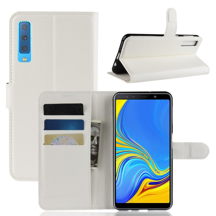 For Galaxy A7 (2018) / A750 Litchi Texture Horizontal Flip Leather Case with Holder & Card Slots & Wallet