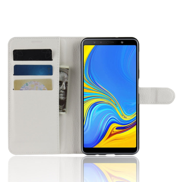 For Galaxy A7 (2018) / A750 Litchi Texture Horizontal Flip Leather Case with Holder & Card Slots & Wallet