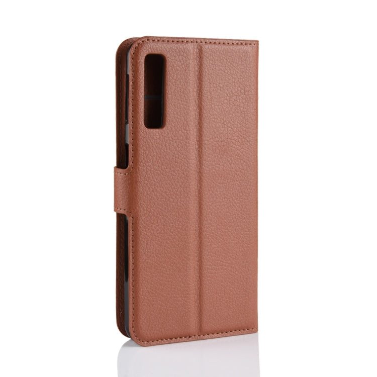 For Galaxy A7 (2018) / A750 Litchi Texture Horizontal Flip Leather Case with Holder & Card Slots & Wallet