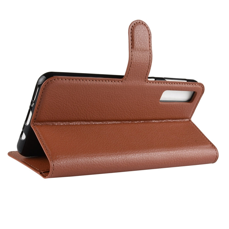 For Galaxy A7 (2018) / A750 Litchi Texture Horizontal Flip Leather Case with Holder & Card Slots & Wallet