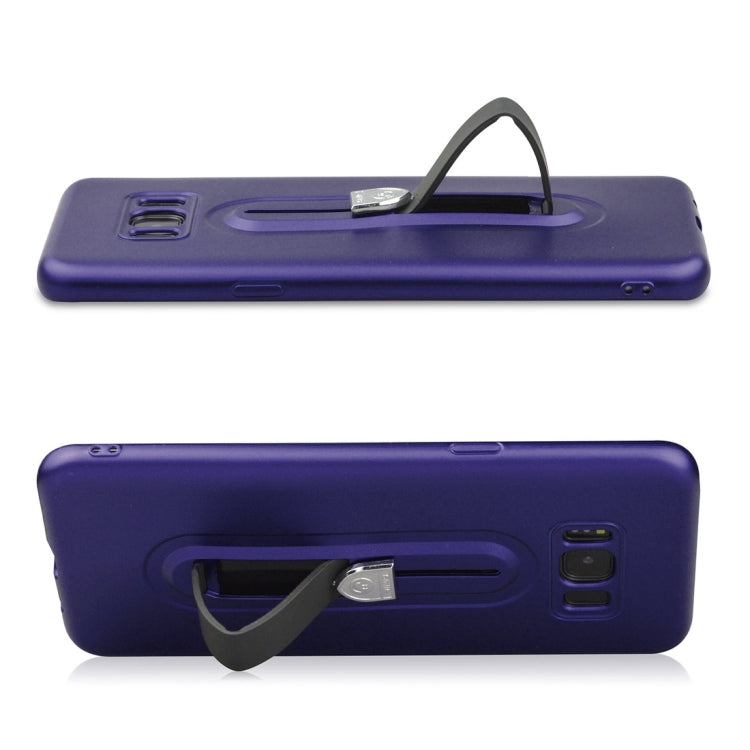 For Galaxy S8+ Ultra-thin Frosted Soft TPU + PC Protective Back Case with Holder