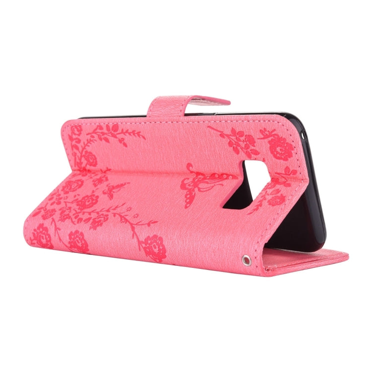 For Galaxy S8 Diamante Butteryfly Pressed Flowers Pattern Horizontal Flip Leather Case with Holder & Card Slots & Wallet & Lanyard