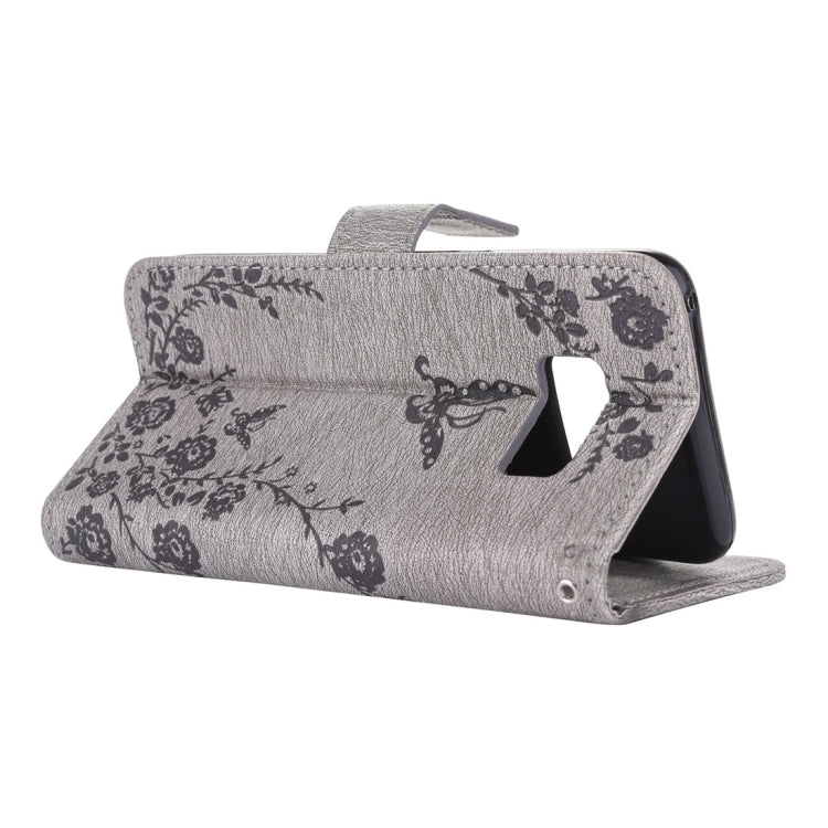 For Galaxy S8 Diamante Butteryfly Pressed Flowers Pattern Horizontal Flip Leather Case with Holder & Card Slots & Wallet & Lanyard