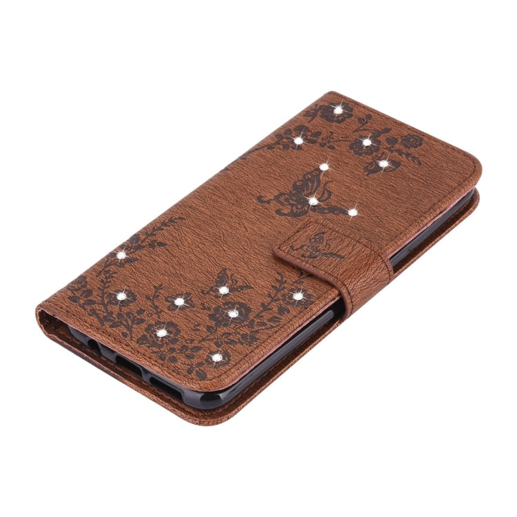 For Galaxy S8 Diamante Butteryfly Pressed Flowers Pattern Horizontal Flip Leather Case with Holder & Card Slots & Wallet & Lanyard