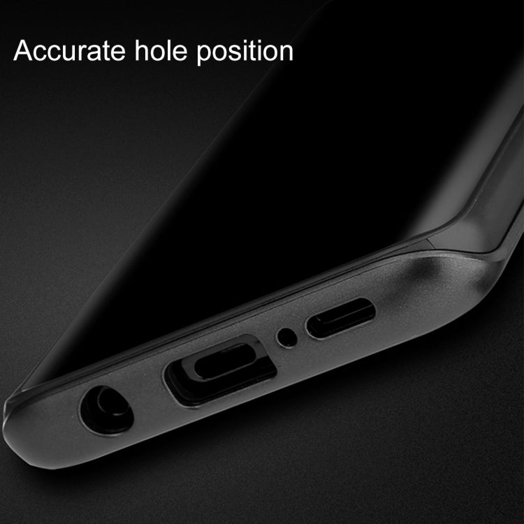 For Galaxy S9 PC + Silicone Vertical Texture Protective Back Cover Case with Holder