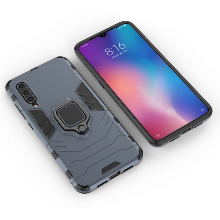 Panther PC + TPU Shockproof Protective Case for Galaxy A30 & A20, with Magnetic Ring Holder(Grey)
