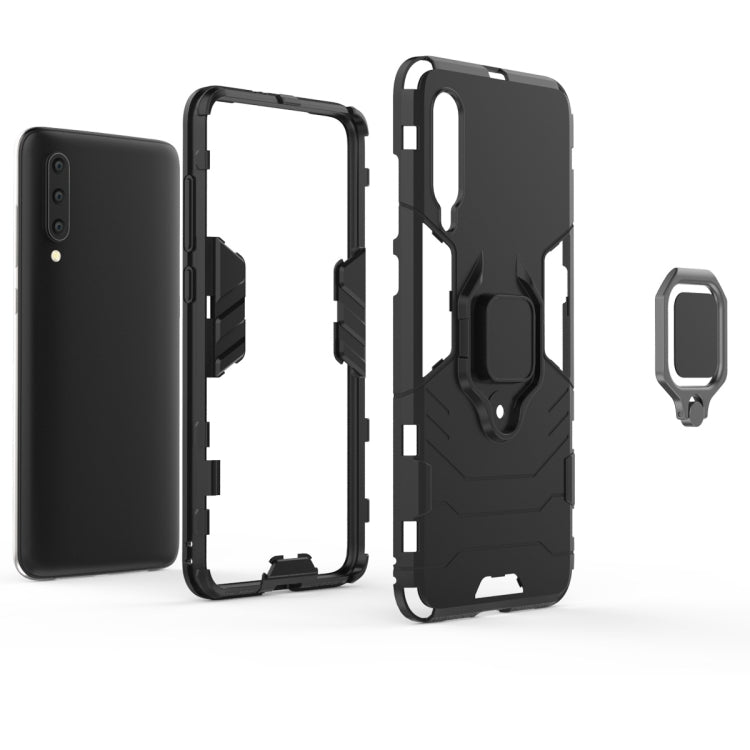 Panther PC + TPU Shockproof Protective Case for Galaxy A30 & A20, with Magnetic Ring Holder(Grey)