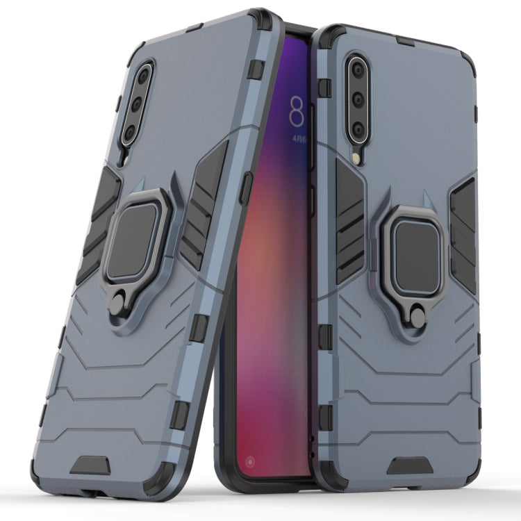 Panther PC + TPU Shockproof Protective Case for Galaxy A30 & A20, with Magnetic Ring Holder(Grey)