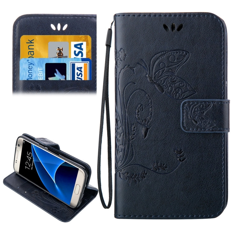 For Galaxy S7 / G930 Crazy Horse Texture Printing Horizontal Flip Leather Case with Holder & Card Slots & Wallet & Lanyard