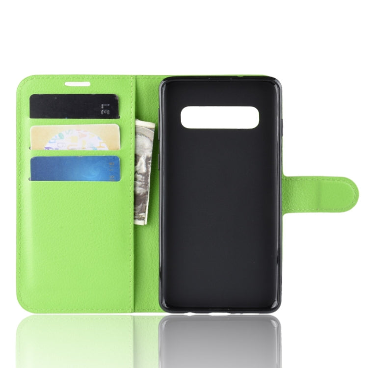 Litchi Texture Horizontal Flip Leather Case for Galaxy S10 , with Wallet & Holder & Card Slots
