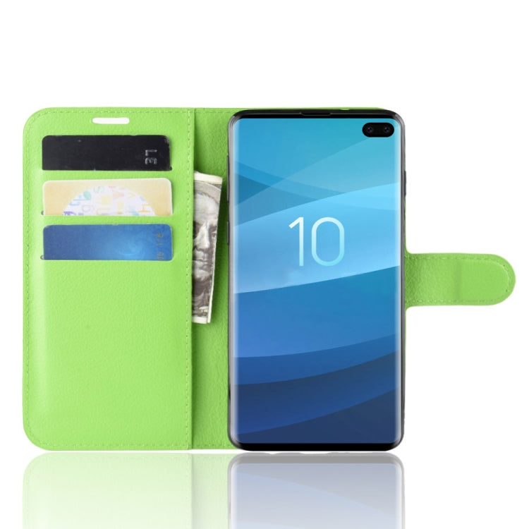 Litchi Texture Horizontal Flip Leather Case for Galaxy S10 , with Wallet & Holder & Card Slots