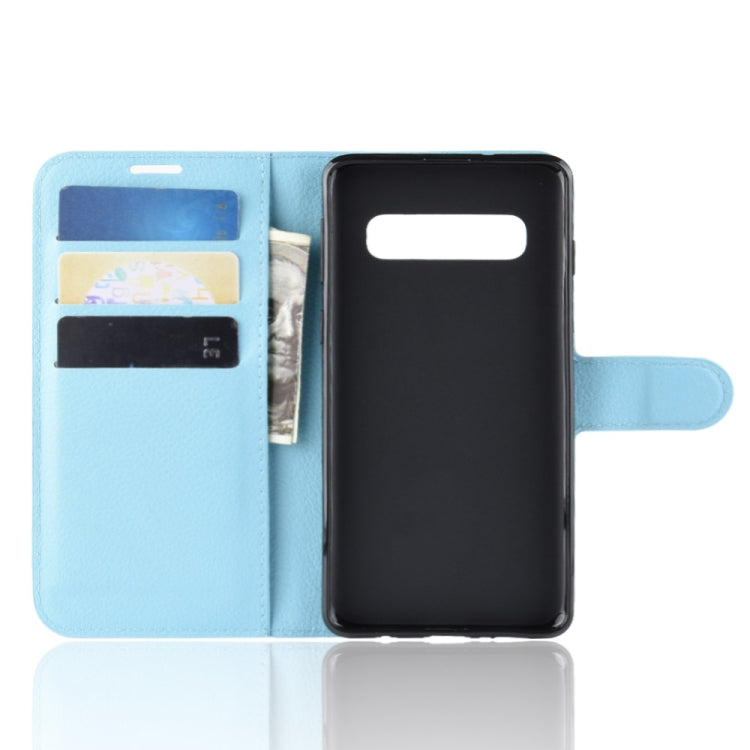Litchi Texture Horizontal Flip Leather Case for Galaxy S10 , with Wallet & Holder & Card Slots