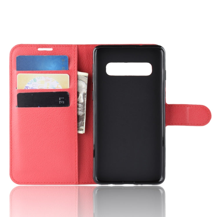 Litchi Texture Horizontal Flip Leather Case for Galaxy S10 , with Wallet & Holder & Card Slots