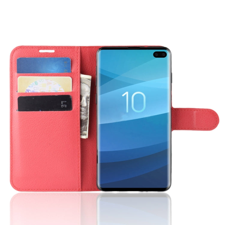Litchi Texture Horizontal Flip Leather Case for Galaxy S10 , with Wallet & Holder & Card Slots