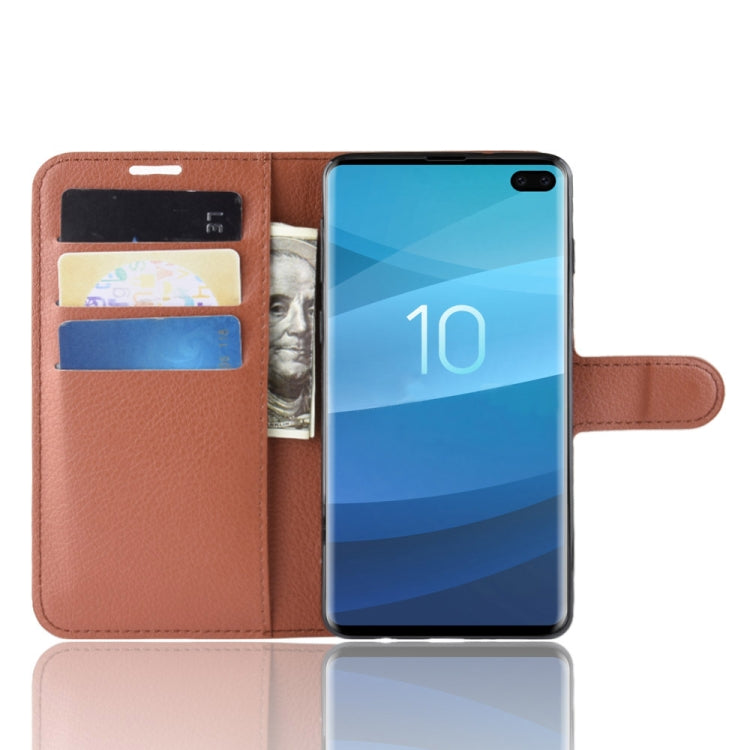 Litchi Texture Horizontal Flip Leather Case for Galaxy S10 , with Wallet & Holder & Card Slots