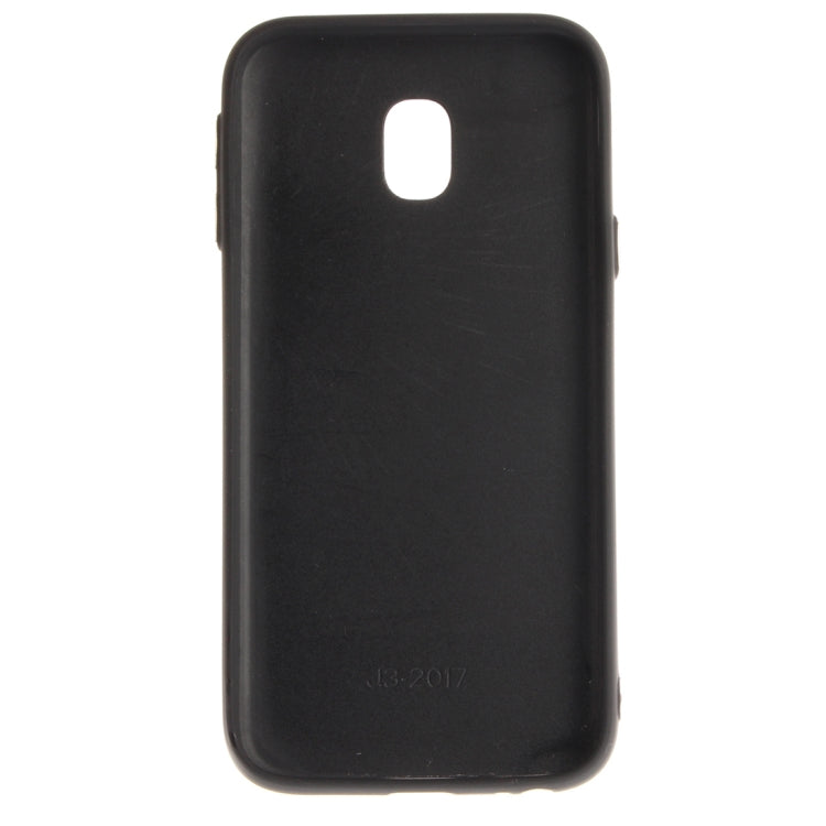 For Galaxy J3 (2017) / J330 ( EU Version) TPU + Leather Pasted Litchi Texture Protective Back Case with Holder & Card Slots