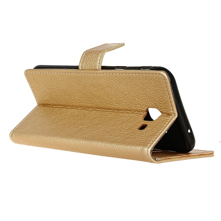 For Galaxy J7 Max Litchi Texture Horizontal Flip Leather Case with Holder & Card Slots & Wallet & Photo Frame
