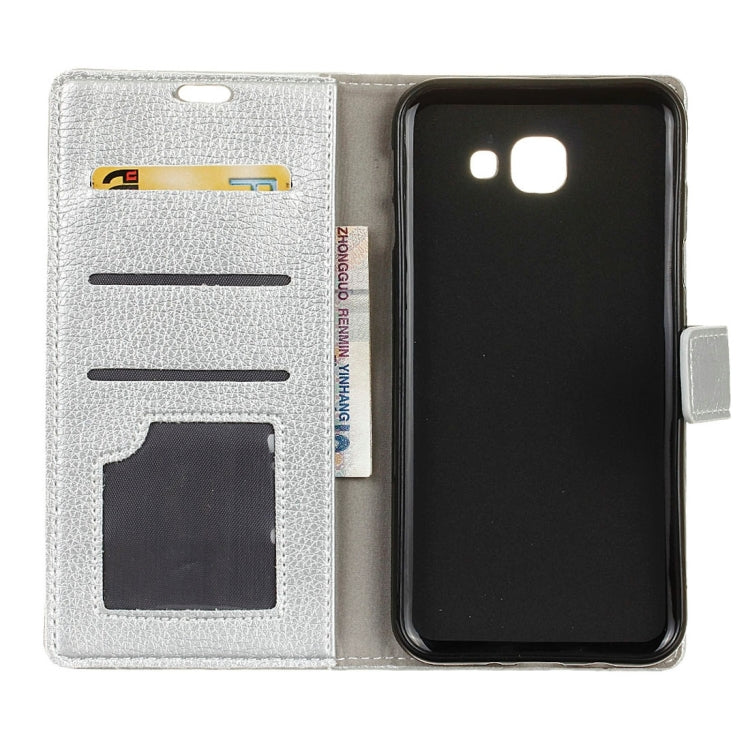 For Galaxy J7 Max Litchi Texture Horizontal Flip Leather Case with Holder & Card Slots & Wallet & Photo Frame