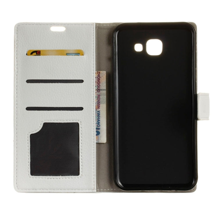 For Galaxy J7 Max Litchi Texture Horizontal Flip Leather Case with Holder & Card Slots & Wallet & Photo Frame