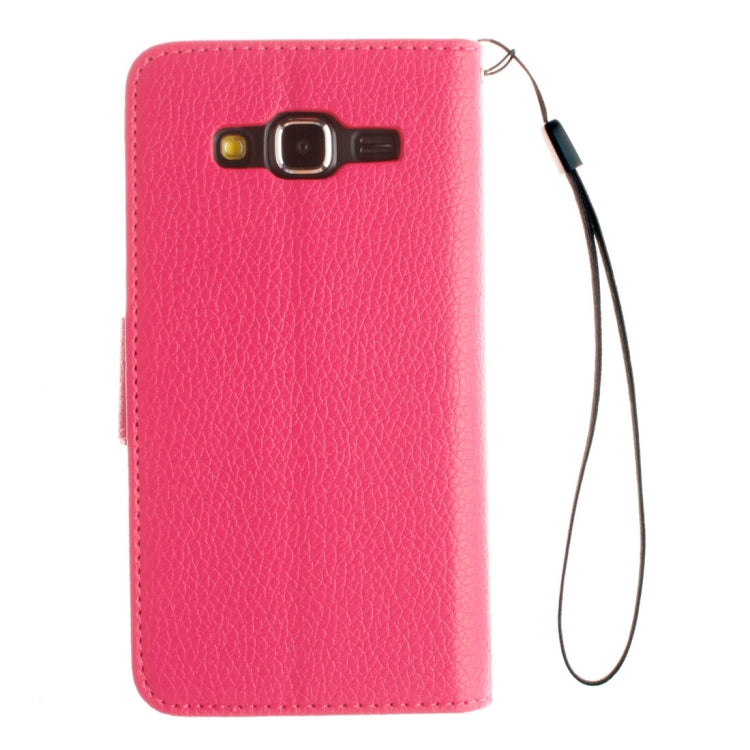 For Galaxy J3 (2016) / J310 LItchi Texture Horizontal Flip PU Leather Case with Holder & Card Slots & Wallet & Photo Frame & Lanyard