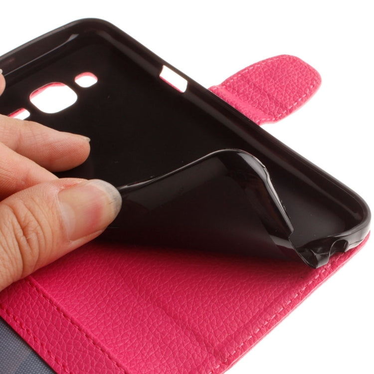 For Galaxy J3 (2016) / J310 LItchi Texture Horizontal Flip PU Leather Case with Holder & Card Slots & Wallet & Photo Frame & Lanyard