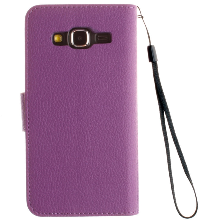 For Galaxy J3 (2016) / J310 LItchi Texture Horizontal Flip PU Leather Case with Holder & Card Slots & Wallet & Photo Frame & Lanyard