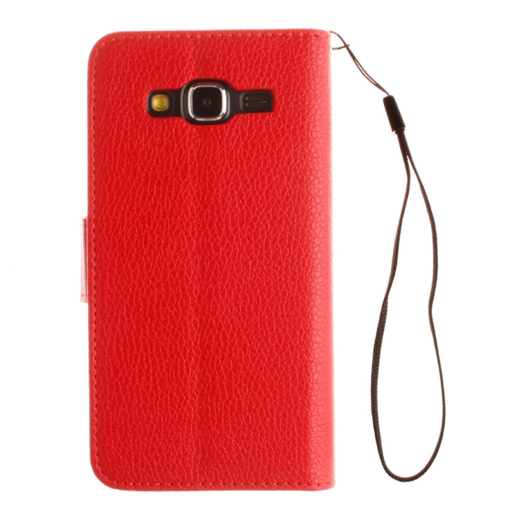 For Galaxy J3 (2016) / J310 LItchi Texture Horizontal Flip PU Leather Case with Holder & Card Slots & Wallet & Photo Frame & Lanyard