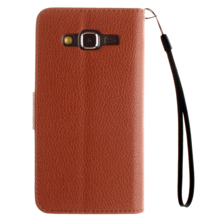 For Galaxy J3 (2016) / J310 LItchi Texture Horizontal Flip PU Leather Case with Holder & Card Slots & Wallet & Photo Frame & Lanyard
