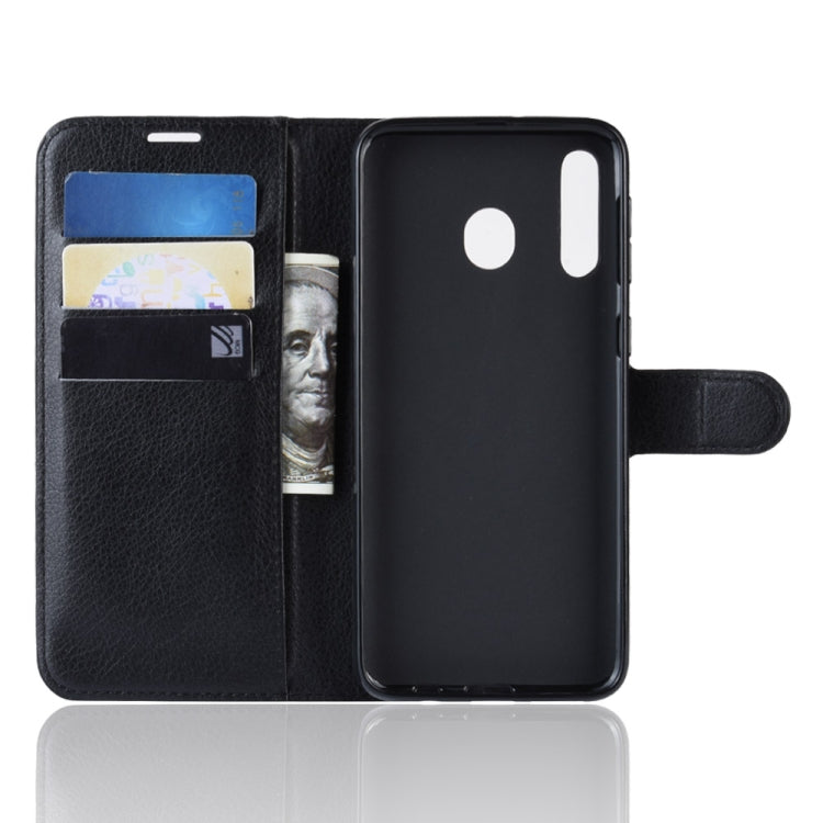 Litchi Texture Horizontal Flip Leather Case for Galaxy M30, with Wallet & Holder & Card Slots